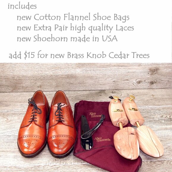 * NEW * $395 Allen Edmonds SANFORD 8 D Bourbon * add $15 new Cedar Trees - Picture 4 of 13